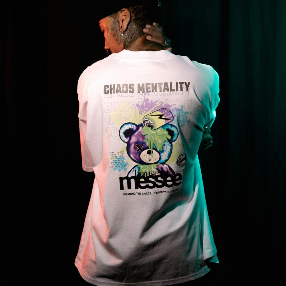 Oversized White Skitz Bear TShirt